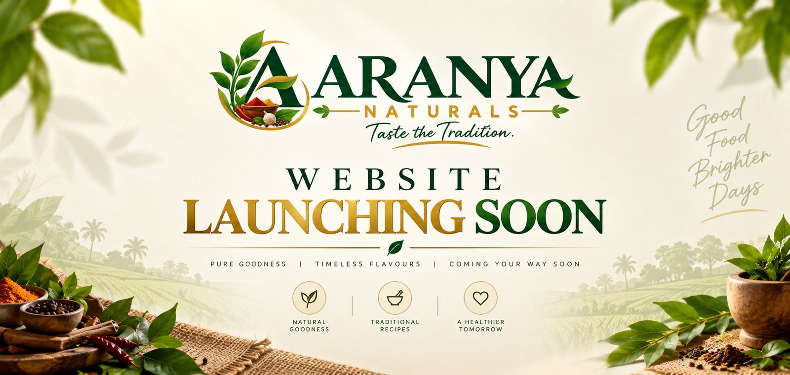 Aranya Naturals — Website Launching Soon